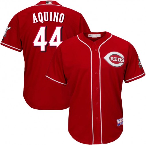 Reds #44 Aristides Aquino Red Cool Base Stitched Youth MLB Jersey